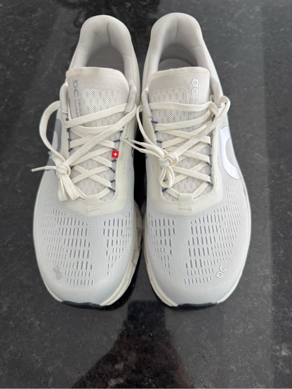ON MEN'S CLOUDMONSTER 2 Running Shoes Ivory/Steel Size 10.5
